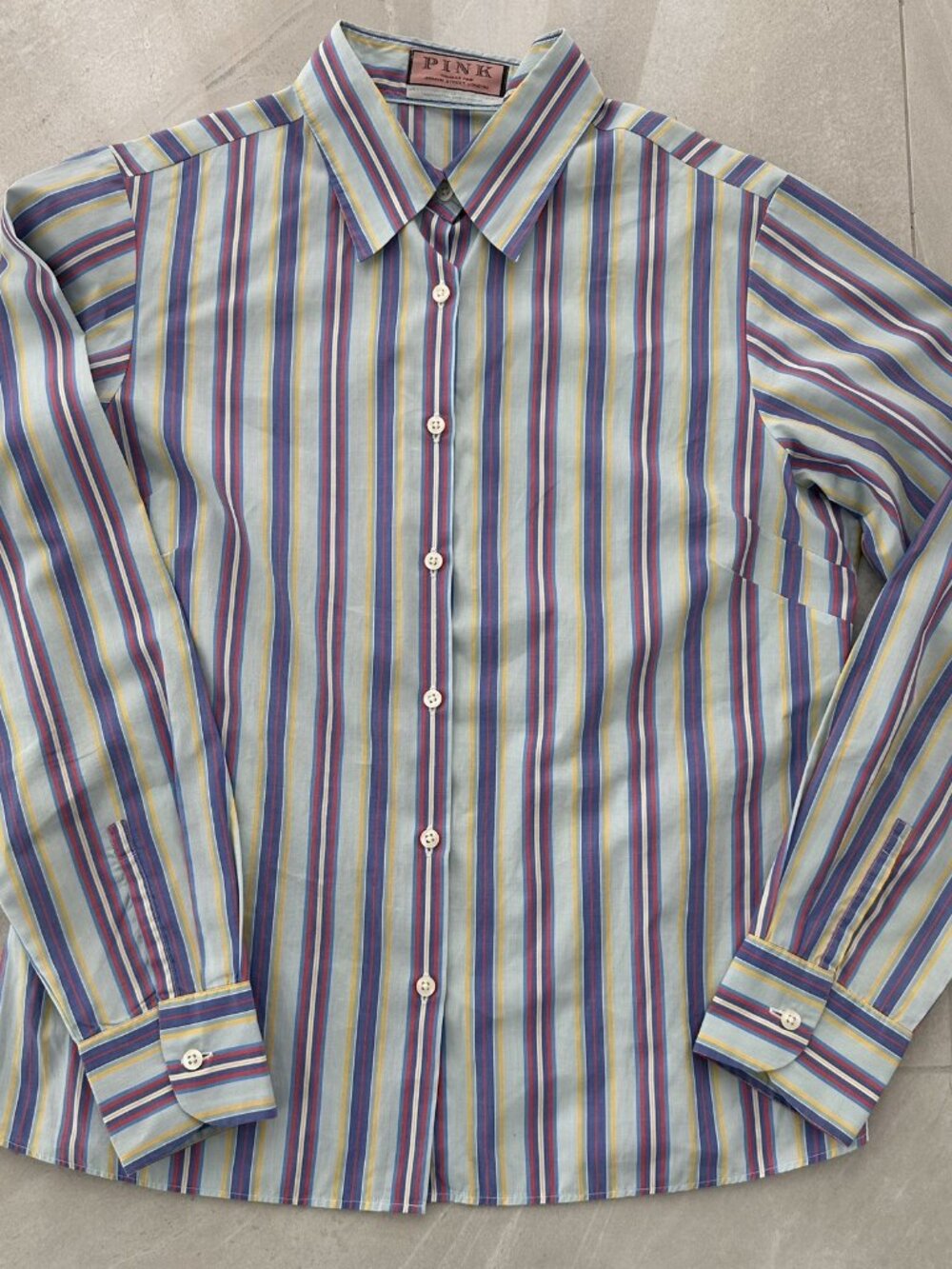 Thomas Pink Women's Fitted Striped Button Up Shirt UK 12